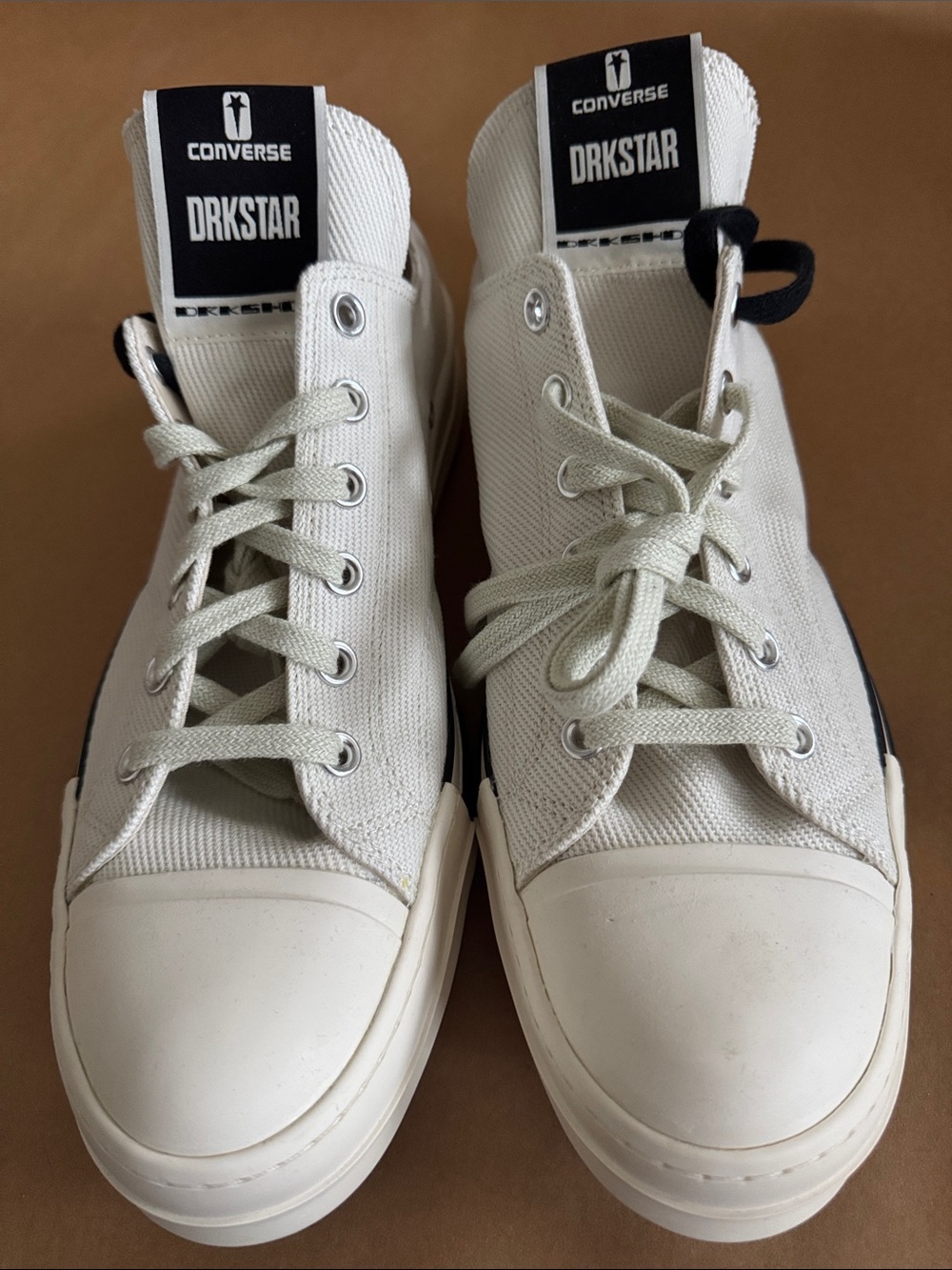 Converse Darkstar Canvas Low-Top Sneakers in Off-White with Black Accents